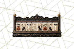 Halloween Mahjong Clipart, Spooky Mahjong Tiles PNG, Gothic Product Image 3