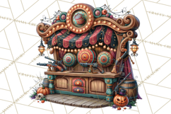 Gothic Halloween Carnival Clipart Haunted Circus PNG Product Image 3