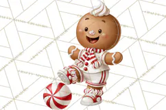 Christmas Gingerbread Clipart PNG, Cute Christmas Characters Product Image 3
