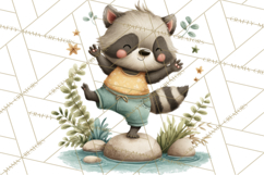 Cute Hiking Woodland Animals Adventure Clipart PNG Product Image 2