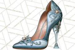 Christmas High Heel Clipart PNG, Whimsical Holiday Shoes Product Image 4