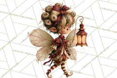 Christmas Fairy Clipart PNG, Whimsical Christmas Fairies Product Image 4