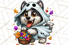 Cute Ghost Dogs And Cats Halloween PNG Clipart Product Image 4