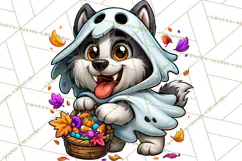 Cute Ghost Dogs And Cats Halloween PNG Clipart Product Image 4