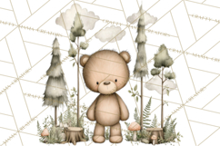 Pacific Northwest Teddy Bear Woodland Clipart Product Image 3