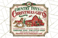 Vintage Christmas Signs PG, Rustic Farmhouse Holiday Sign Product Image 4