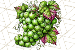 Christmas Wine Night Clipart PNG, Alcohol Christmas Png Product Image 4