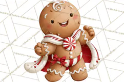Christmas Gingerbread Clipart PNG, Cute Christmas Characters Product Image 4