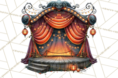 Gothic Halloween Carnival Clipart Haunted Circus PNG Product Image 4