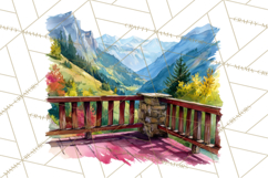 Watercolor Inspirational Landscapes, Sublimation Designs Product Image 4