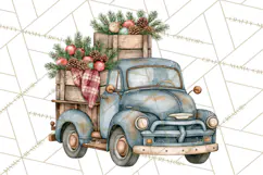 Vintage Truck Christmas PNG Product Image 5