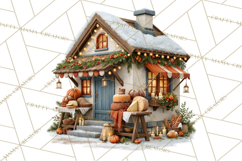 Scandinavian Christmas Market Clipart PNG Illustrations Product Image 5
