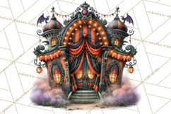 Gothic Halloween Carnival Clipart Haunted Circus PNG Product Image 5
