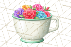 Rainbow Hair Stylist Clipart, Colorful Salon Tools PNG Product Image 4