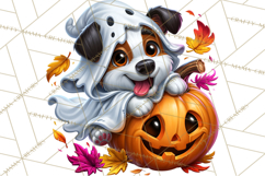 Cute Ghost Dogs And Cats Halloween PNG Clipart Product Image 5