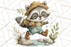 Cute Hiking Woodland Animals Adventure Clipart PNG Product Image 5