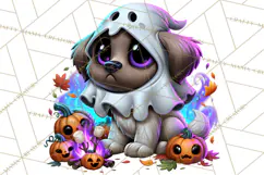 Cute Ghost Dogs And Cats Halloween PNG Clipart Product Image 2