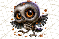 Animal Skeleton Halloween PNG Clipart Set Product Image 2