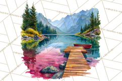 Watercolor Inspirational Landscapes, Sublimation Designs Product Image 5