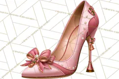 Christmas High Heel Clipart PNG, Whimsical Holiday Shoes Product Image 3