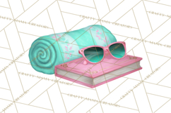 Beach Reading Clipart Coastal Book PNG Graphics Product Image 2