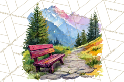 Watercolor Inspirational Landscapes, Sublimation Designs Product Image 2