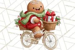 Christmas Gingerbread Clipart PNG, Cute Christmas Characters Product Image 3