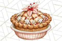 Peppermint Christmas Bakery Clipart PNG, Candy Cane Sweets Product Image 3