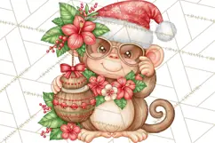 Christmas Characters PNG, Tropical Christmas Clipart Product Image 3