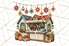 Scandinavian Christmas Market Clipart PNG Illustrations Product Image 3