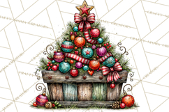 Christmas Wine Night Clipart PNG, Alcohol Christmas Png Product Image 4