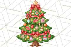 Christmas Tree World Travel Clipart PNG Product Image 4