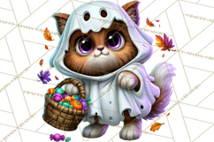 Cute Ghost Dogs And Cats Halloween PNG Clipart Product Image 4