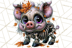 Animal Skeleton Halloween PNG Clipart Set Product Image 4