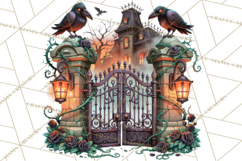 Gothic Halloween Carnival Clipart Haunted Circus PNG Product Image 4