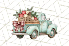 Vintage Truck Christmas PNG Product Image 4