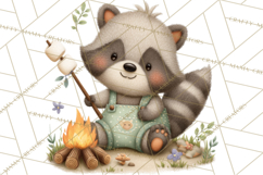 Cute Hiking Woodland Animals Adventure Clipart PNG Product Image 3