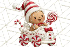 Christmas Gingerbread Clipart PNG, Cute Christmas Characters Product Image 4