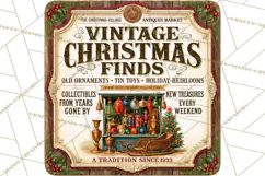 Vintage Christmas Signs PG, Rustic Farmhouse Holiday Sign Product Image 4