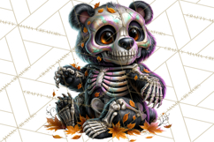 Animal Skeleton Halloween PNG Clipart Set Product Image 5