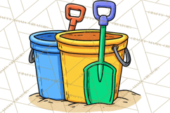 Summer Beach Toys Clipart PNG Graphics Product Image 4