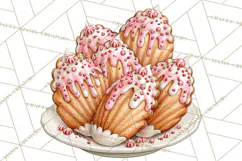 Peppermint Christmas Bakery Clipart PNG, Candy Cane Sweets Product Image 5