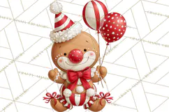 Christmas Gingerbread Clipart PNG, Cute Christmas Characters Product Image 5