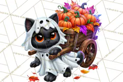 Cute Ghost Dogs And Cats Halloween PNG Clipart Product Image 5