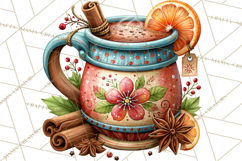 Christmas Cocktail Bar Clipart PNG Elements Product Image 5