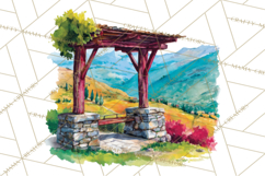 Watercolor Inspirational Landscapes, Sublimation Designs Product Image 4