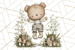 Pacific Northwest Teddy Bear Woodland Clipart Product Image 4