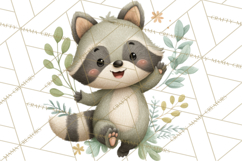 Cute Hiking Woodland Animals Adventure Clipart PNG Product Image 4
