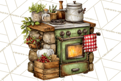 Rustic Homestead Living Clipart | Farm Cabin Png Designs Product Image 4