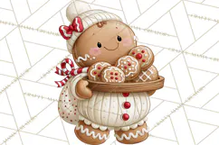 Christmas Gingerbread Clipart PNG, Cute Christmas Characters Product Image 5
